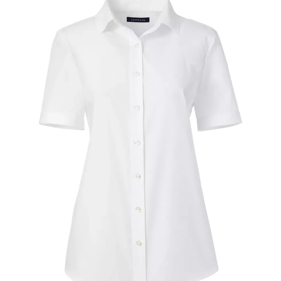 School Uniform Women's Petite Short Sleeve Broadcloth Shirt