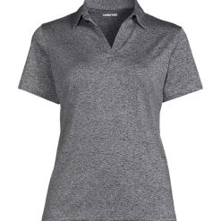School Uniform Women's Rapid Dry Short Sleeve Space Dye Sport Neck Polo Shirt