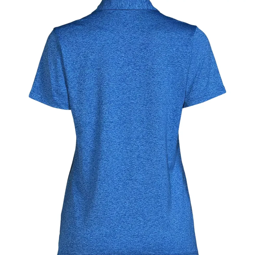 School Uniform Women's Rapid Dry Short Sleeve Space Dye Sport Neck Polo Shirt