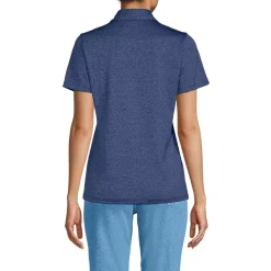 School Uniform Women's Rapid Dry Short Sleeve Space Dye Sport Neck Polo Shirt