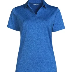 School Uniform Women's Rapid Dry Short Sleeve Space Dye Sport Neck Polo Shirt