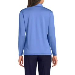 School Uniform Women's Rapid Dry Long Sleeve Sport Collar Polo