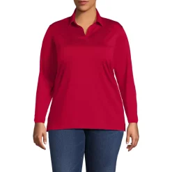 School Uniform Women's Rapid Dry Long Sleeve Sport Collar Polo