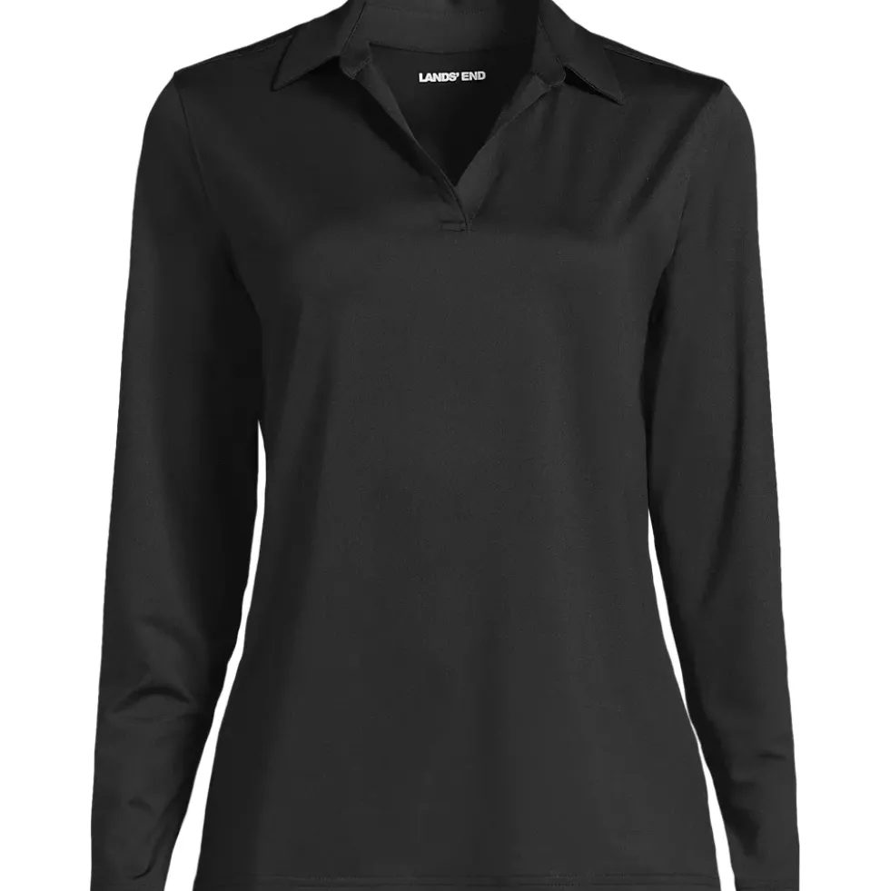 School Uniform Women's Rapid Dry Long Sleeve Sport Collar Polo