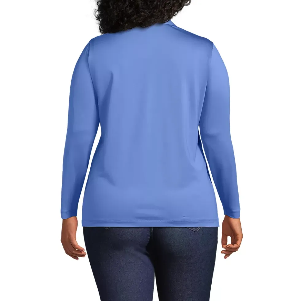 School Uniform Women's Rapid Dry Long Sleeve Sport Collar Polo