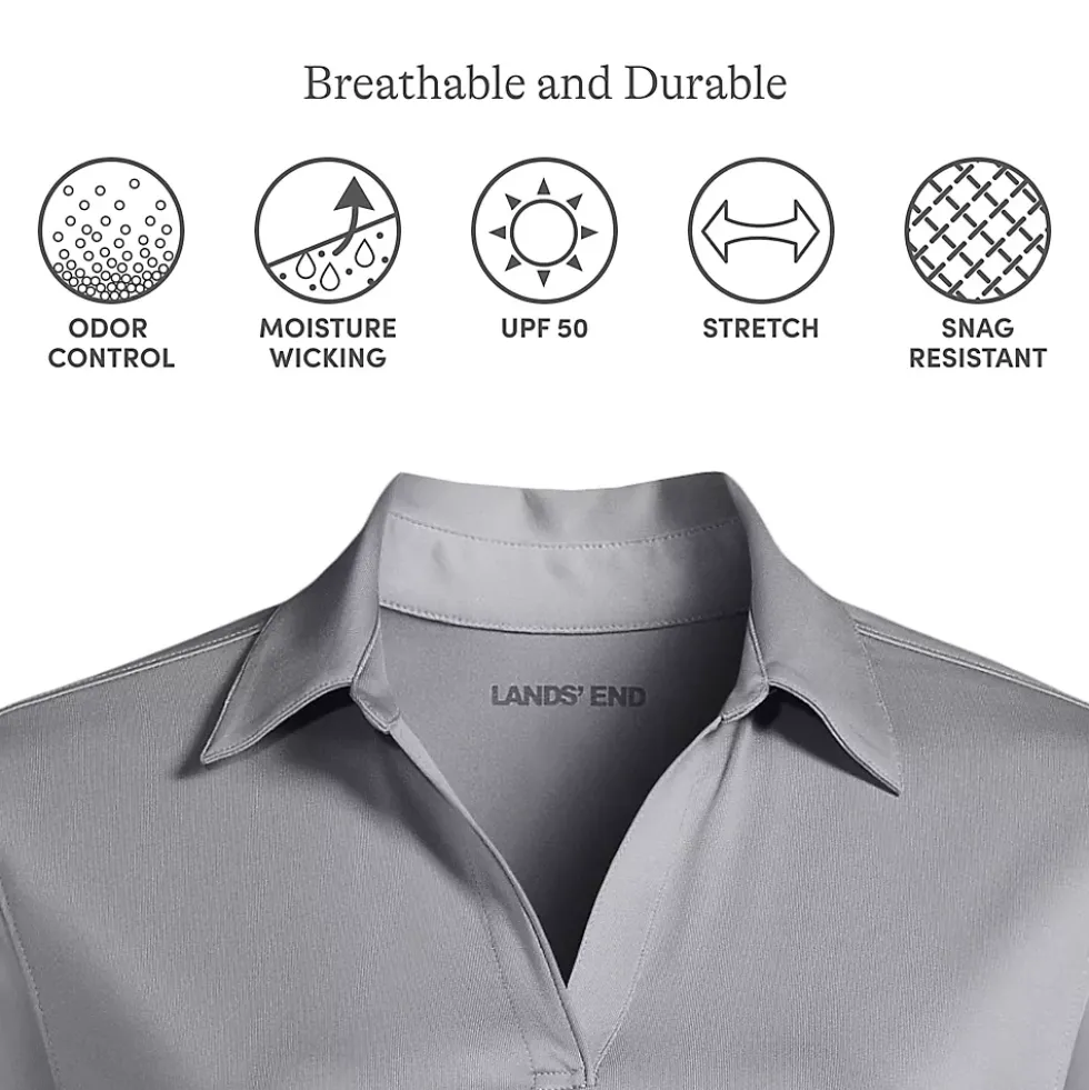 School Uniform Women's Rapid Dry Long Sleeve Sport Collar Polo