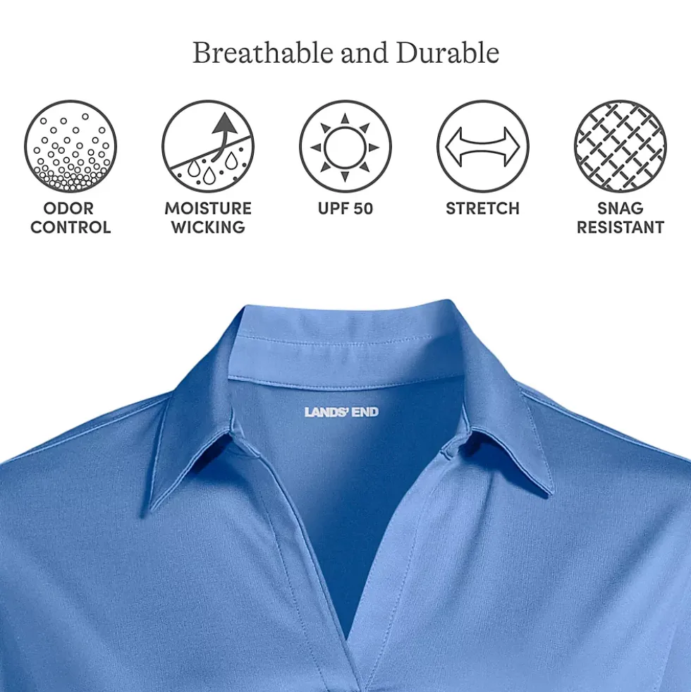 School Uniform Women's Rapid Dry Long Sleeve Sport Collar Polo
