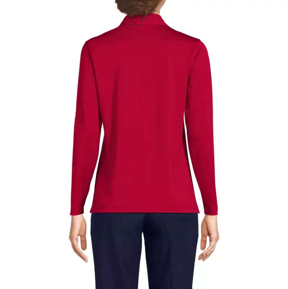 School Uniform Women's Rapid Dry Long Sleeve Sport Collar Polo