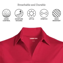 School Uniform Women's Rapid Dry Long Sleeve Sport Collar Polo