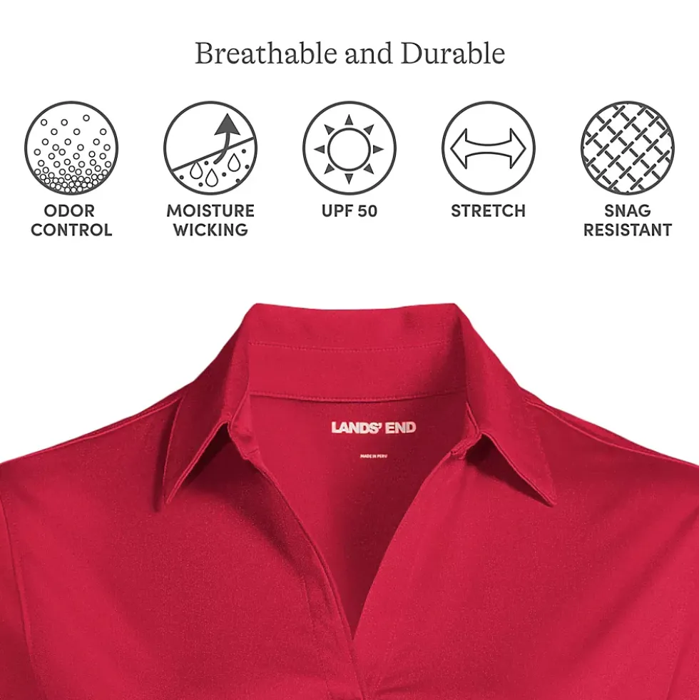 School Uniform Women's Rapid Dry Long Sleeve Sport Collar Polo