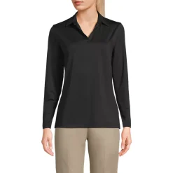 School Uniform Women's Rapid Dry Long Sleeve Sport Collar Polo