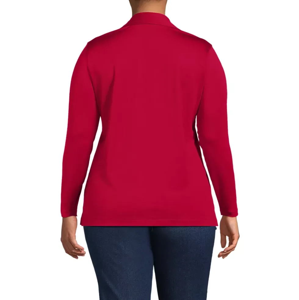 School Uniform Women's Rapid Dry Long Sleeve Sport Collar Polo