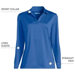 School Uniform Women's Rapid Dry Long Sleeve Sport Collar Polo