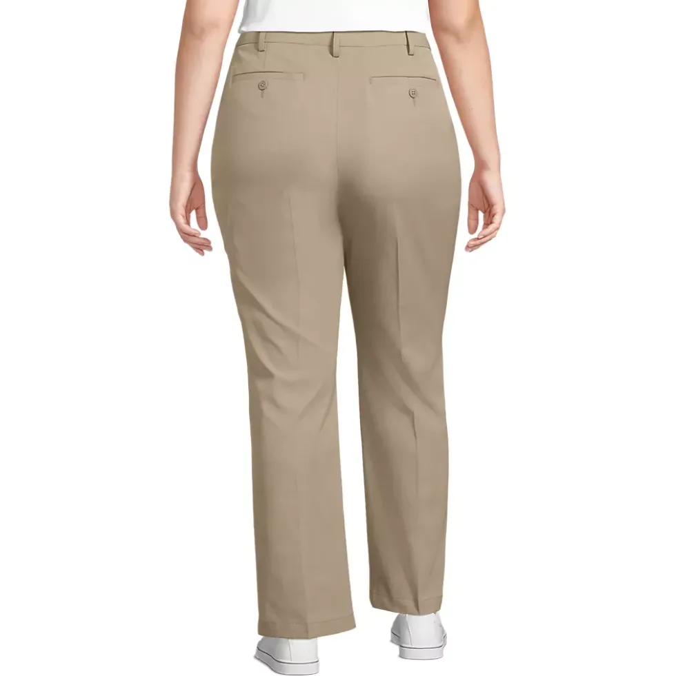 School Uniform Women's Recycle Active Chino Comfort Waist Straight Leg Pants