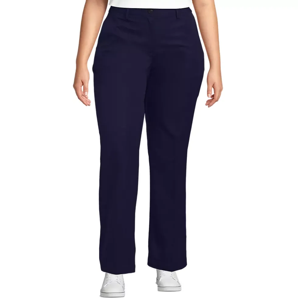 School Uniform Women's Recycle Active Chino Comfort Waist Straight Leg Pants