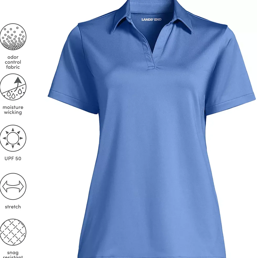 School Uniform Women's Short Sleeve Rapid Dry Sport Neck Polo Shirt
