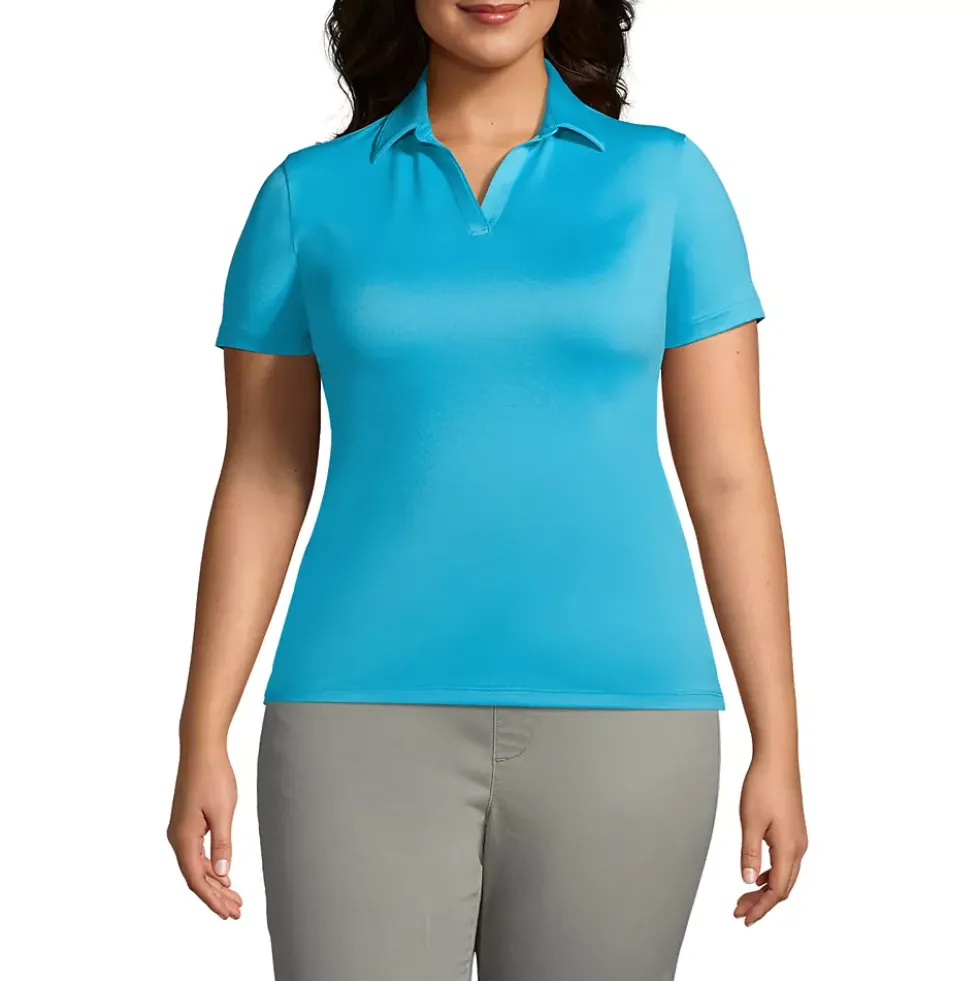 School Uniform Women's Short Sleeve Rapid Dry Sport Neck Polo Shirt