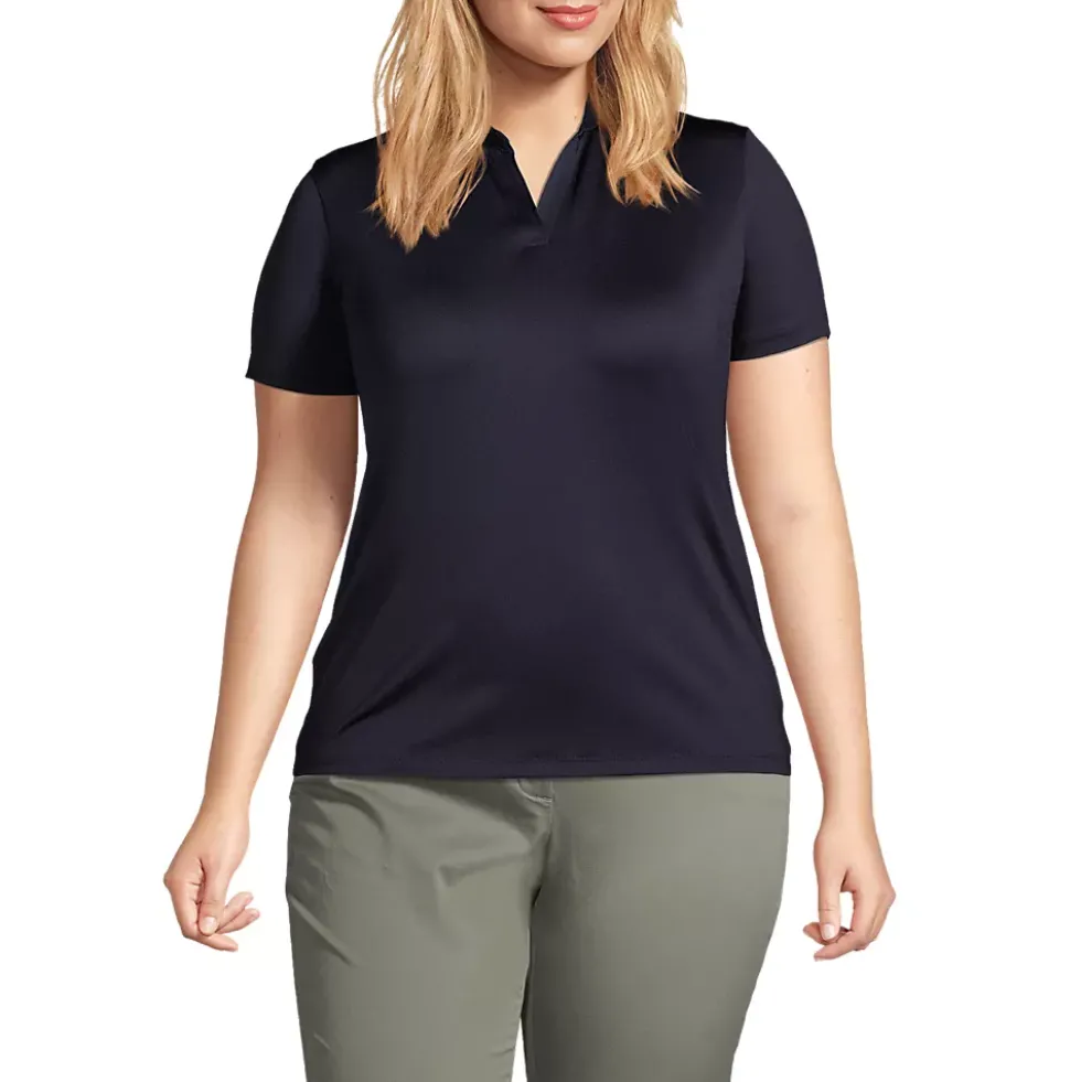 School Uniform Women's Short Sleeve Rapid Dry Sport Neck Polo Shirt