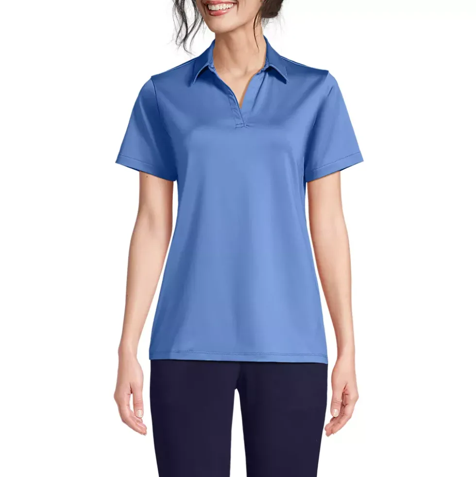 School Uniform Women's Short Sleeve Rapid Dry Sport Neck Polo Shirt