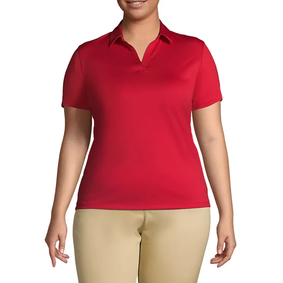 School Uniform Women's Short Sleeve Rapid Dry Sport Neck Polo Shirt