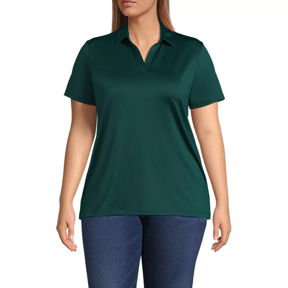 School Uniform Women's Short Sleeve Rapid Dry Sport Neck Polo Shirt