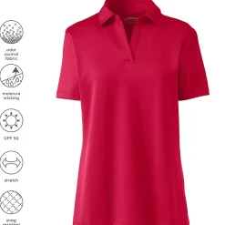 School Uniform Women's Short Sleeve Rapid Dry Sport Neck Polo Shirt