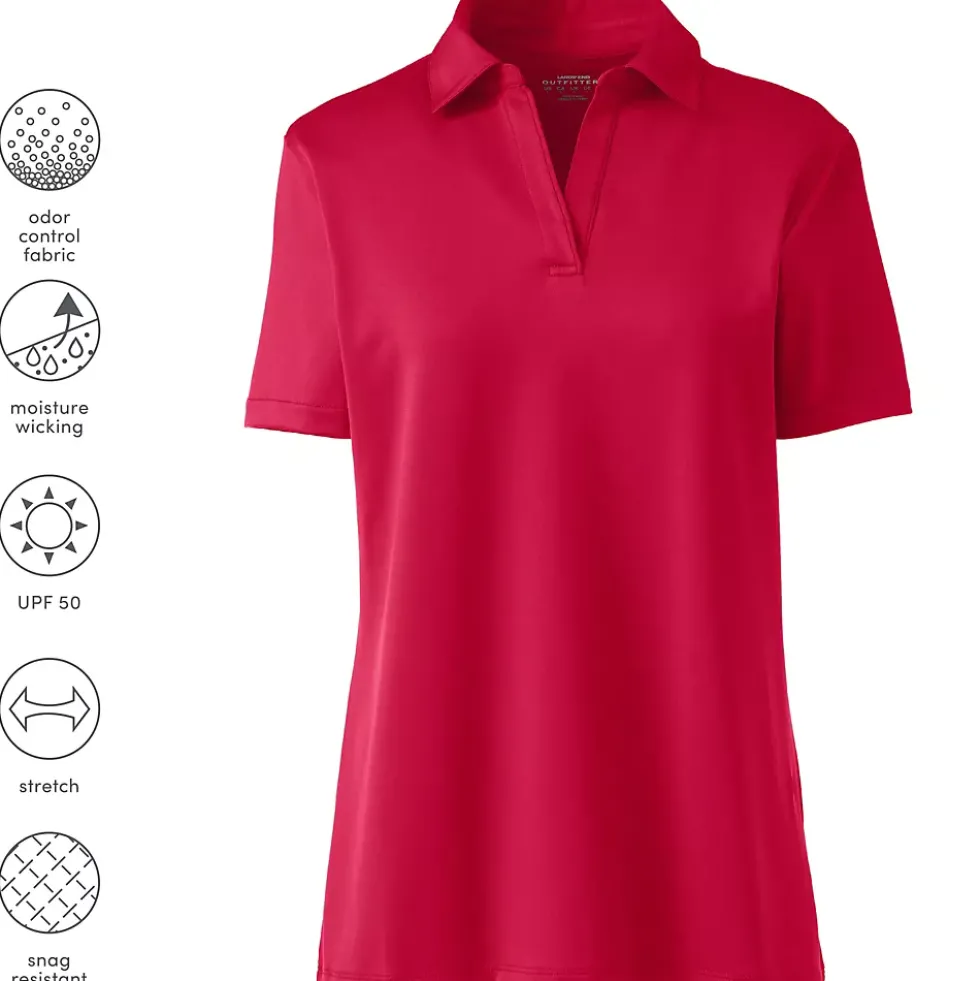 School Uniform Women's Short Sleeve Rapid Dry Sport Neck Polo Shirt