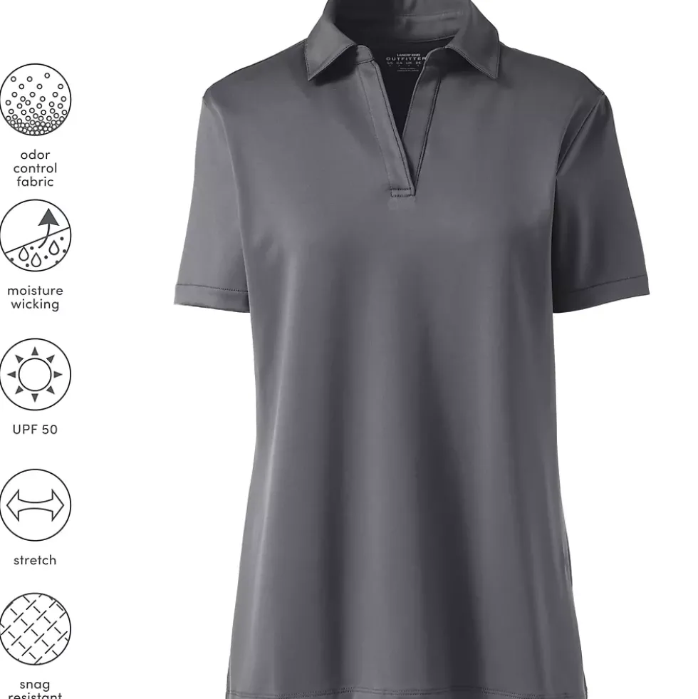 School Uniform Women's Short Sleeve Rapid Dry Sport Neck Polo Shirt