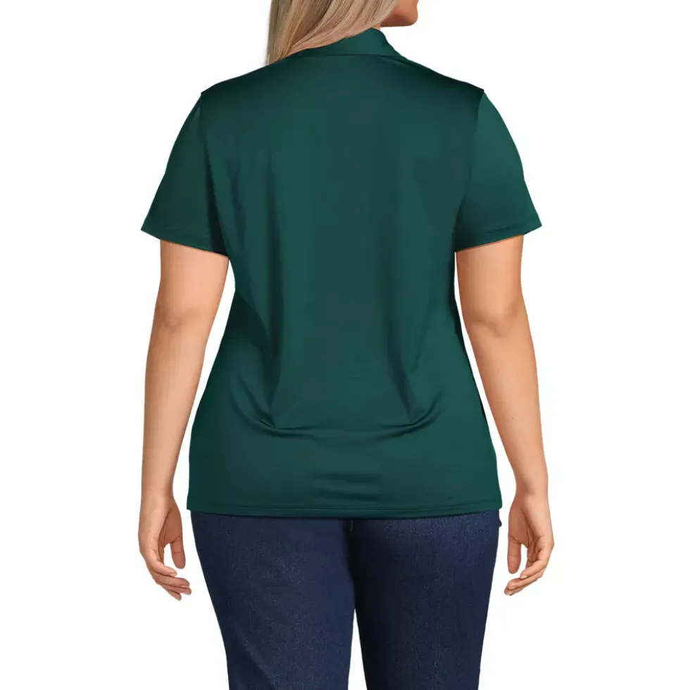 School Uniform Women's Short Sleeve Rapid Dry Sport Neck Polo Shirt