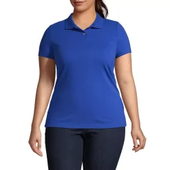 School Uniform Women's Short Sleeve Basic Mesh Polo Shirt
