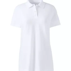 School Uniform Women's Short Sleeve Basic Mesh Polo Shirt
