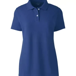 School Uniform Women's Short Sleeve Basic Mesh Polo Shirt