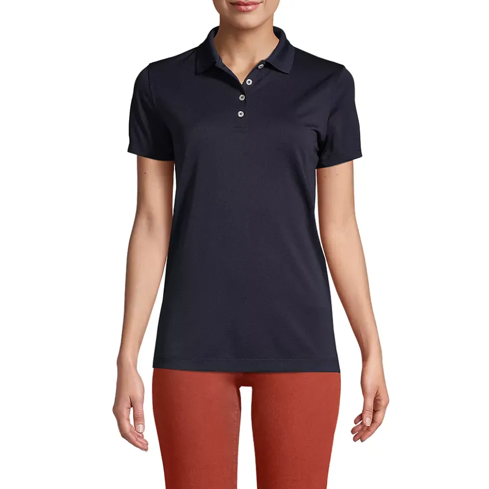 School Uniform Women's Short Sleeve Polyester Polo Shirt