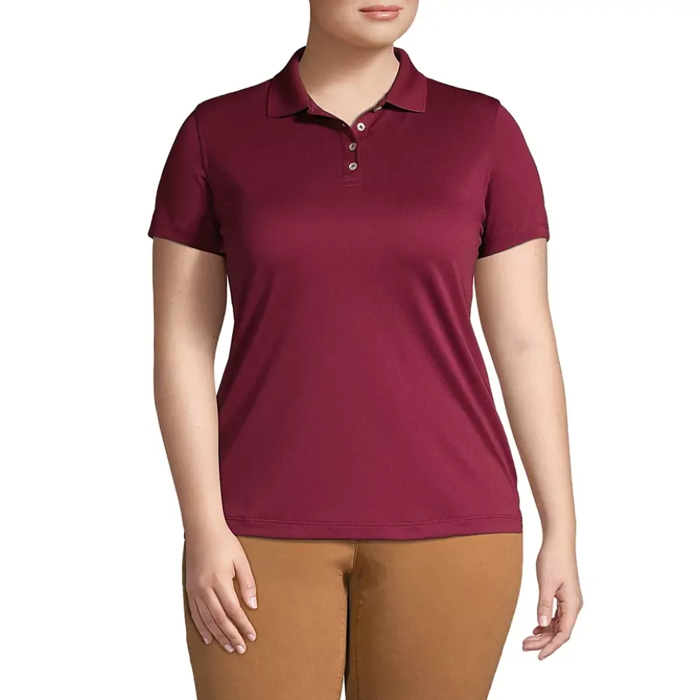 School Uniform Women's Short Sleeve Polyester Polo Shirt