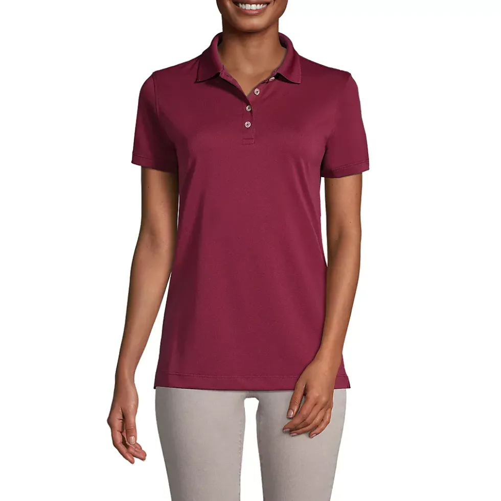 School Uniform Women's Short Sleeve Polyester Polo Shirt