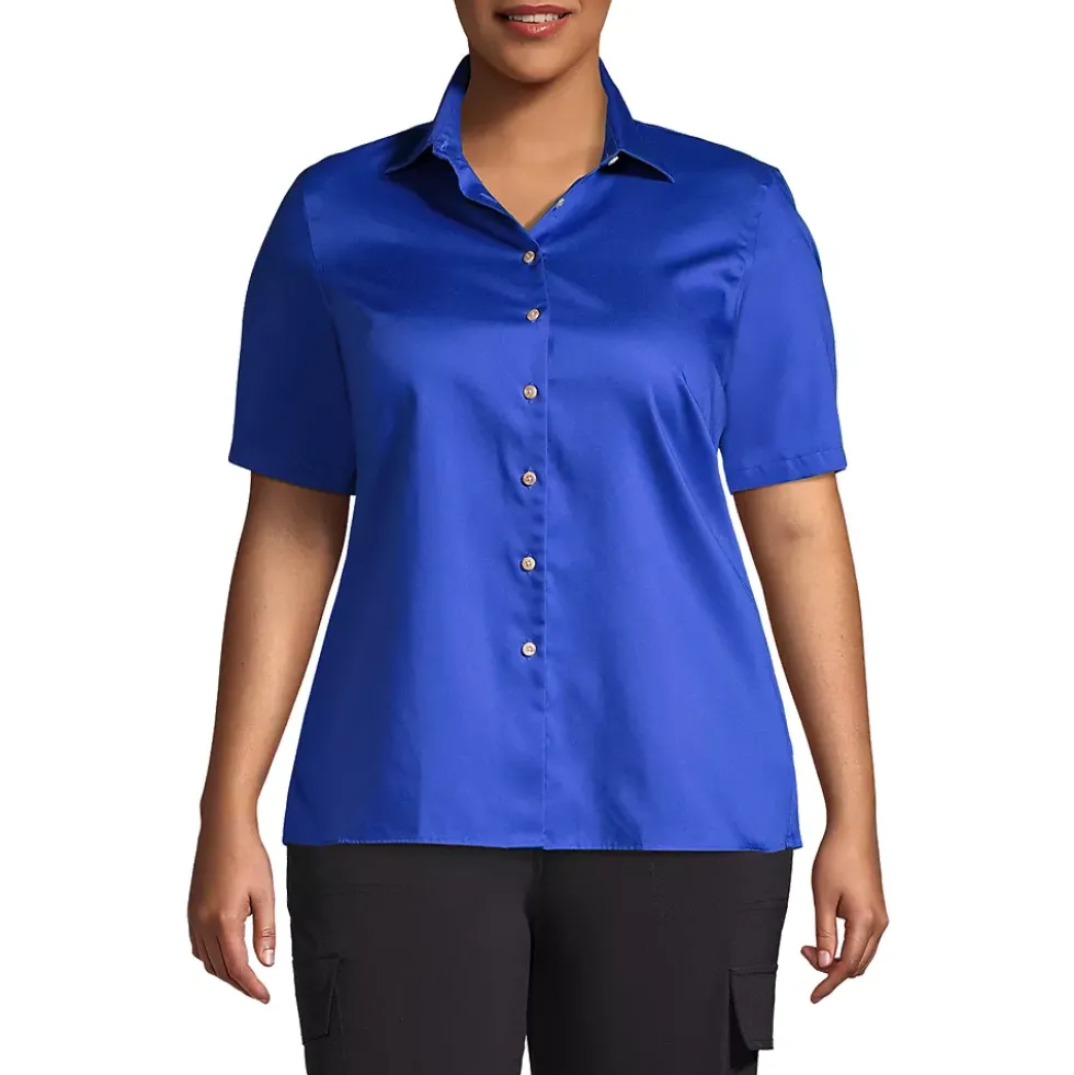 School Uniform Women's Short Sleeve Performance Twill Shirt