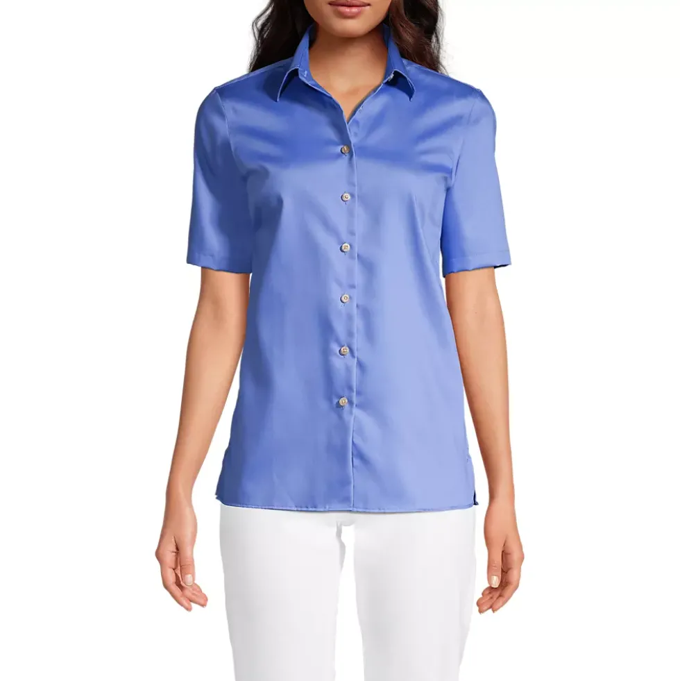 School Uniform Women's Short Sleeve Performance Twill Shirt