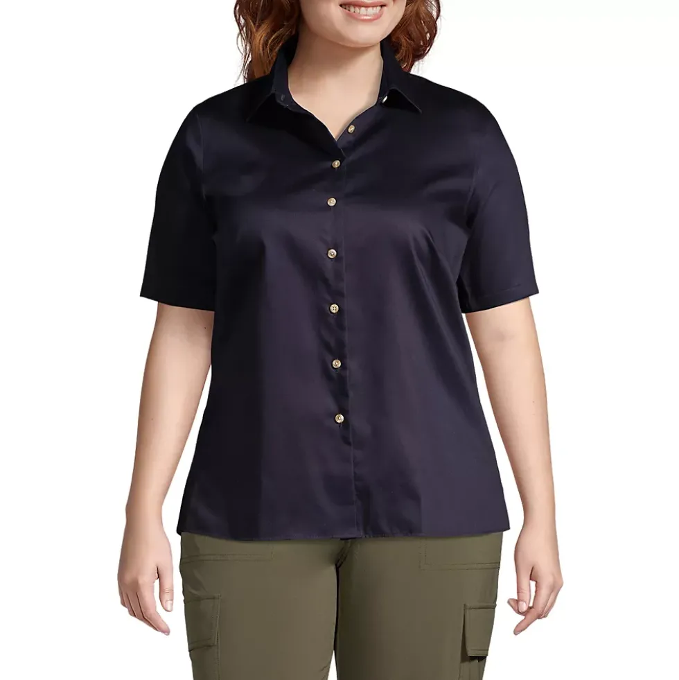 School Uniform Women's Short Sleeve Performance Twill Shirt