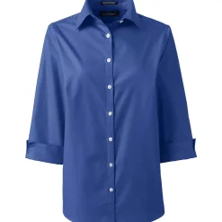 School Uniform Women's 3/4 Sleeve Broadcloth Shirt