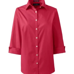 School Uniform Women's 3/4 Sleeve Broadcloth Shirt