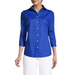 School Uniform Women's 3/4 Sleeve Broadcloth Shirt