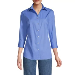 School Uniform Women's 3/4 Sleeve Broadcloth Shirt