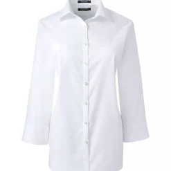 School Uniform Women's 3/4 Sleeve Broadcloth Shirt