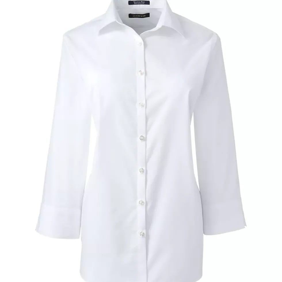 School Uniform Women's 3/4 Sleeve Broadcloth Shirt