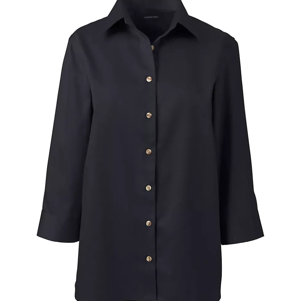 School Uniform Women's 3/4 Sleeve Performance Twill Shirt
