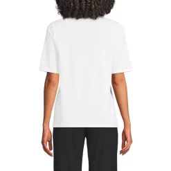 School Uniform Women's Supima Jersey Half Sleeve Splitneck Shirt