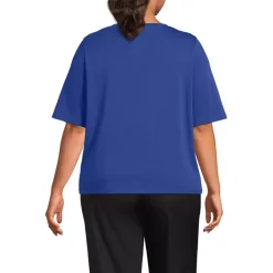 School Uniform Women's Supima Jersey Half Sleeve Splitneck Shirt