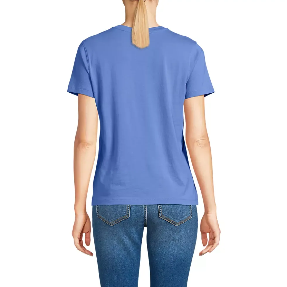School Uniform Women's Supima Jersey Short Sleeve Relaxed Tee Shirt