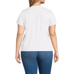School Uniform Women's Supima Jersey Short Sleeve Relaxed Tee Shirt