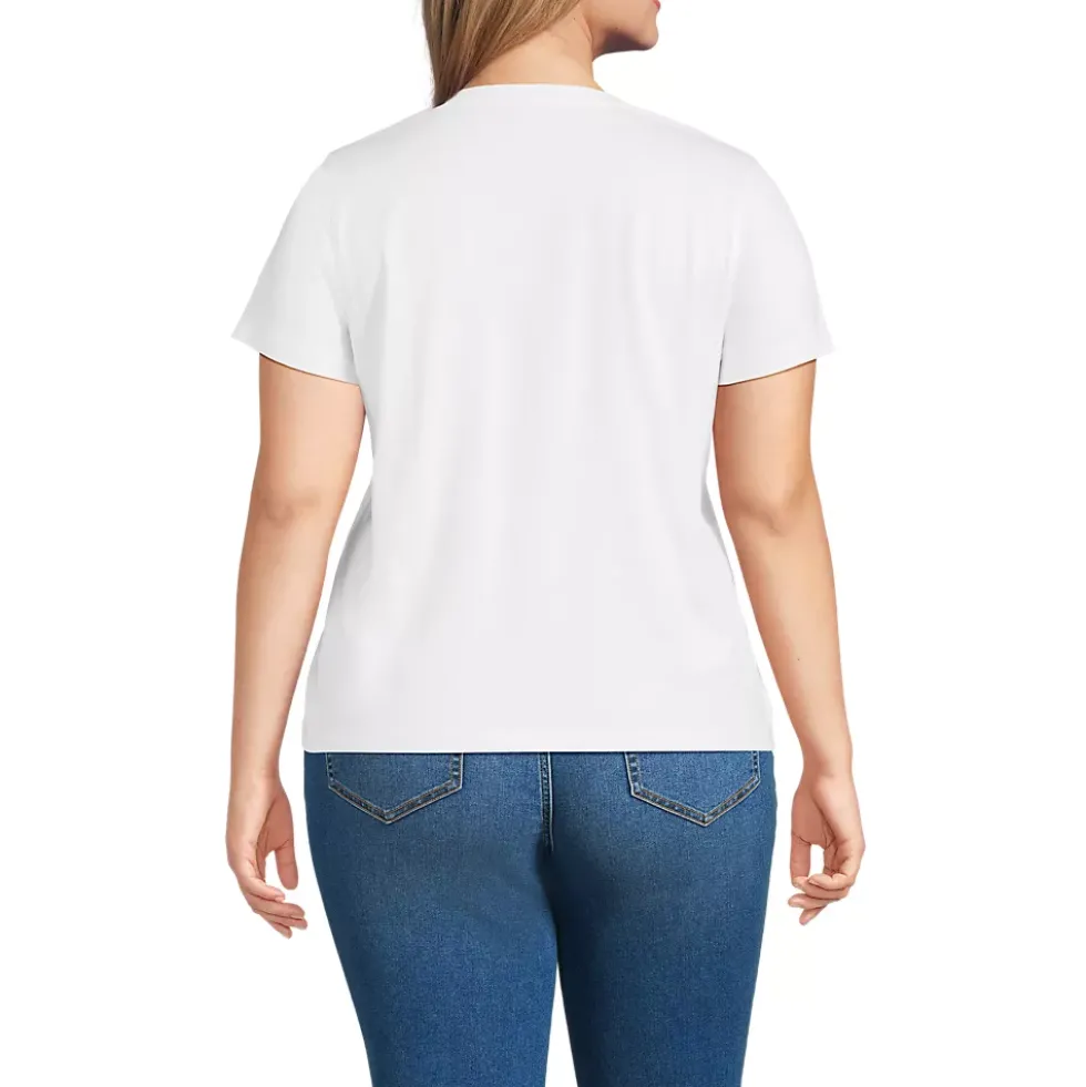 School Uniform Women's Supima Jersey Short Sleeve Relaxed Tee Shirt